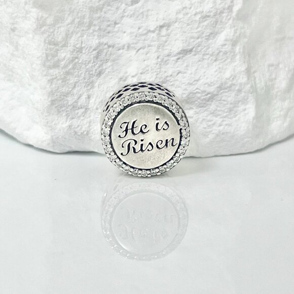 Pandora Charleston he is risen Bead Charm S925 Silver Charm - Picture 2 of 3